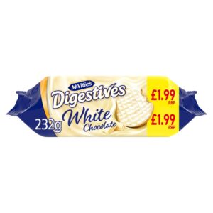 McVitie's White Chocolate Digestive Biscuits 232g PMP £1.99