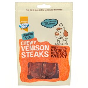 Good Boy Pawsley & Co. Chewy Venison Steaks 80g