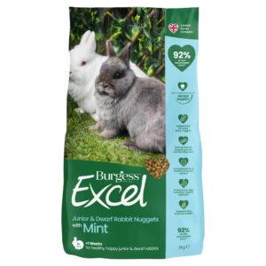 Burgess Excel Junior & Dwarf Rabbit Nuggets with Mint 3kg