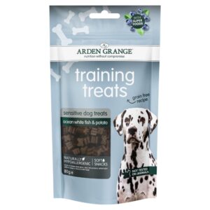 Arden Grange Training Treats Ocean White Fish , Potato Sensitive Dog Treats 80g
