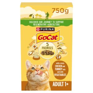 GO-CAT Chicken and Turkey Dry Cat Food 750g