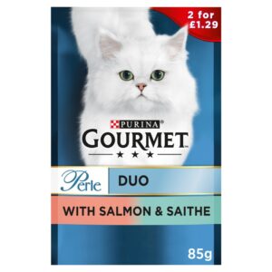 GOURMET Perle Mini Fillets in Gravy Salmon Wet Cat Food 85g PMP