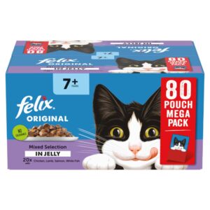 FELIX Original Senior 7+ Mixed Selection in Jelly Wet Cat Food 80x85g